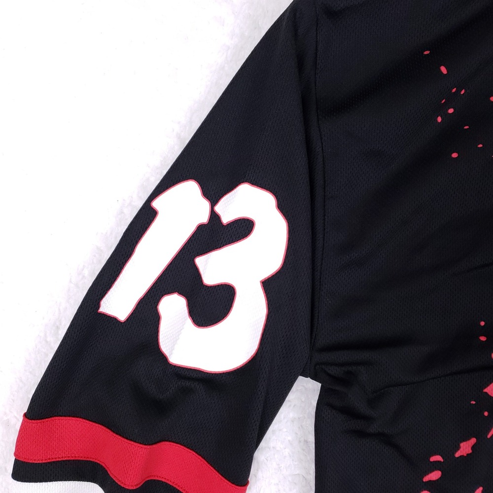 Friday the 13th Jason Voorhees Hockey Jersey Black Red Slasher Horror Small - Picture 5 of 9